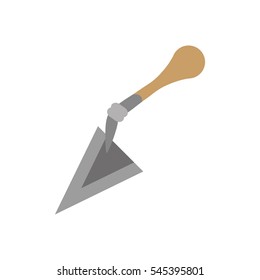 spatula tool construction wooden handle vector illustration eps 10
