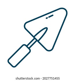 icono de herramienta de espátula en fondo blanco