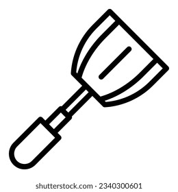 Spatula tool icon outline vector. Cooking bbq. Spoon cutlery