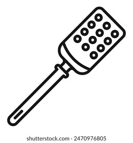 Spatula tool icon outline vector. Grill element. Spoon roast object