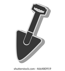 spatula tool repair, isolated flat icon design