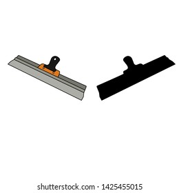 Spatula tool. silhouette and vector on white background