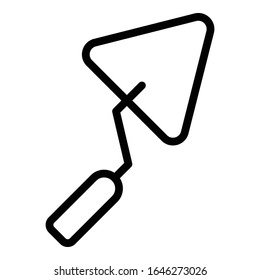 Icono de traviesa. Icono de vector de desplazamiento de espátula de esquema para diseño web aislado en fondo blanco