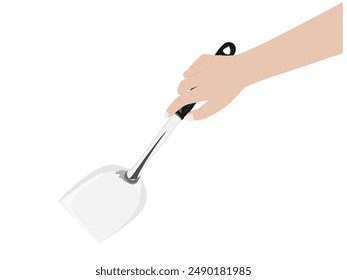 Spatula used for frying food.