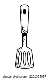 espátula utensil cocina aislado icono plano