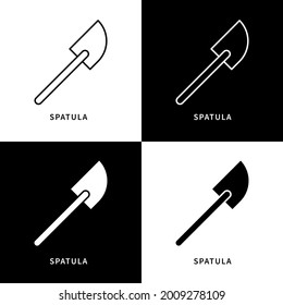 Spatula Utensil Vector Symbol. Cooking And Bake Kitchenware Icon. Food And Cake Tools Logo
