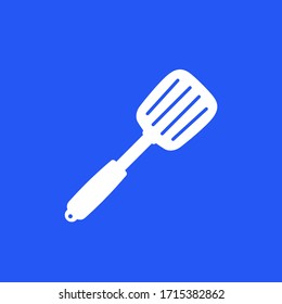 spatula vector icon on blue