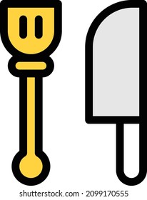 spatula vector illustration isolated on a transparent background . color vector icons for concept or web graphics.