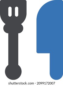 spatula vector illustration isolated on a transparent background . glyph vector icons for concept or web graphics.