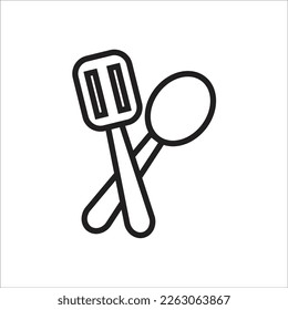 spatula vector line new icon