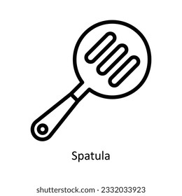 Spatula Vector   outline Icon Design illustration. Kitchen and home  Symbol on White background EPS 10 File