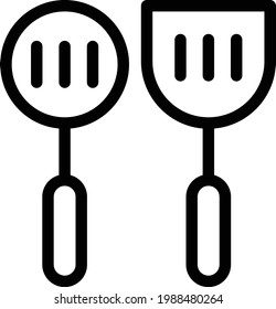 spatula vector thin line icon