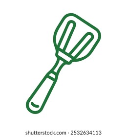 Spatula Vintage Outline Icon in white background