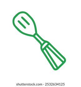 Spatula Vintage Outline Icon in white background