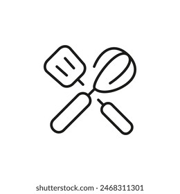 Spatula, Whisk, Peeler icons. Kitchen utensils icon. Spatula, whisk, and peeler icons isolated on white background. Vector illustration.