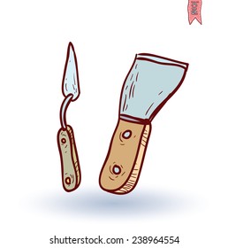 spatulal icon, vector illustration