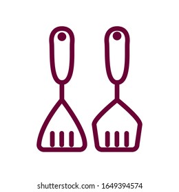 Spatulas Linie Stil Ikone Design, Koch Küche Essen Restaurant Home Speisekarte Abendessen Kochen und Essen Thema Vektorillustration Illustration