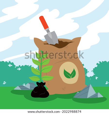 spatule in fertilizer sack scene