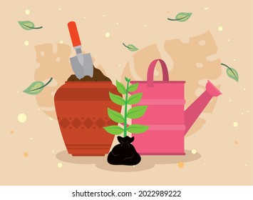 spatule in ground garden scene