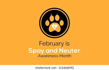 Spay and Neuter awareness month. Vector template for banner, card, poster, background.