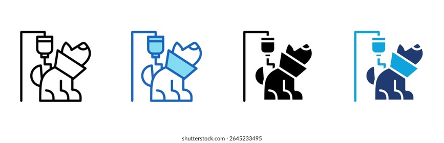 Ícone Spay Neuter Ilustração de vetor de estilos múltiplos