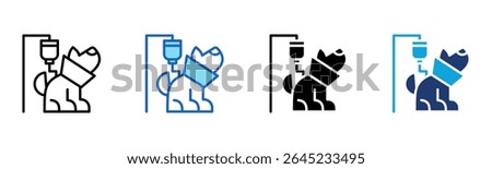 Spay Neuter icon Multi Style Vector Illustration