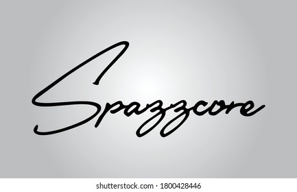 Spazzcore Typography White Color Text On 
Fondo gris