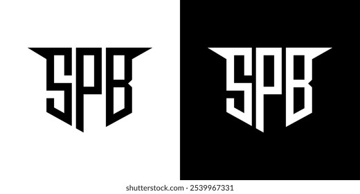 SPB letter logo design with white background in illustrator, vector logo modern alphabet font overlap style, calligraphy designs for logo, Poster, Invitation, etc.