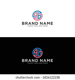 spb letter original monogram logo design