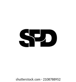 SPD letter monogram logo design vector