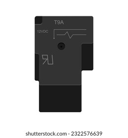 SPDT Relay Vector Illustration bietet eine detaillierte Darstellung eines Single Pole Double Throw (SPDT) Relaisrelais