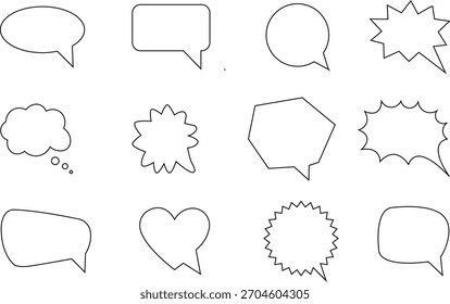 speach bubble alle symbole set cloud messaging star thinking