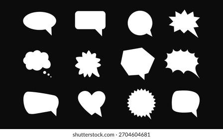 Todos los iconos configuran la nube Mensajería Estrella Pensamiento Icono negro
