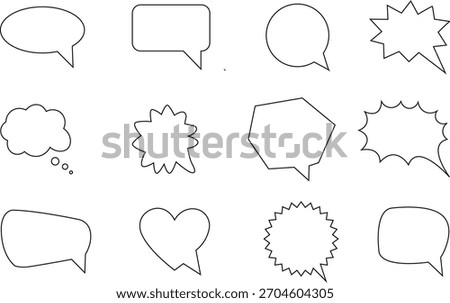 speach bubble all icons set cloud messaging star thinking
