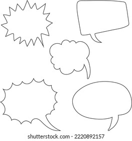 Speach bubble set cartoon comics 