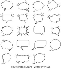 speach bubble though bubble thinking message cloud icon 