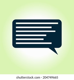 Speach bubbles flat design icon 