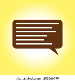 Speach bubbles flat design icon 