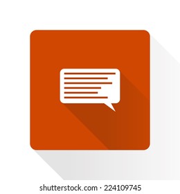 Speach bubbles flat design icon 