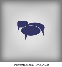 Speach bubbles white icon 