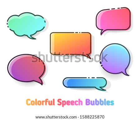 Speach colorful bubbles. Vector Illustration EPS10 Isolated