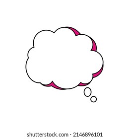 speak bubble text, chatting box, message box outline cartoon vector illustration design. Balloon doodle style of thinking sign symbol.