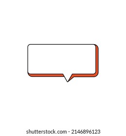 speak bubble text, chatting box, message box outline cartoon vector illustration design. Balloon doodle style of thinking sign symbol.