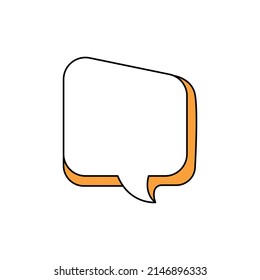 texto de burbuja, cuadro de diálogo, cuadro de mensaje, esquema de dibujo de dibujos animados diseño de ilustración vectorial. Estilo de doodle de globo del símbolo del signo del pensamiento.
