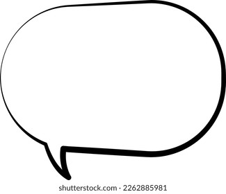 Speak bubble text, message box cartoon vector. Balloon chatting box doodle style of thinking - Shutterstock ID 2262885981