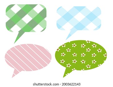 A speak bubble text,chatting box,message box outline cartoon design.Balloon doodle style of thinking sing symbols.space for your text. Vector illustration 
