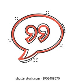 Speak chat icon in comic style. Speech bubble cartoon vector illustration on white isolated background. Team discussion splash effect business concept.