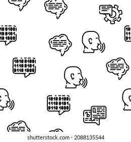 Ilustración De Línea Delgada Del Patrón De Sensación De Conversación Y Discusión De Habla