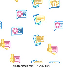 Sprachkonversation und Diskussion Vektorgrafik nahtlose Muster-Farbzeilenanzeige