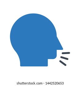 speak glyph color vector icon